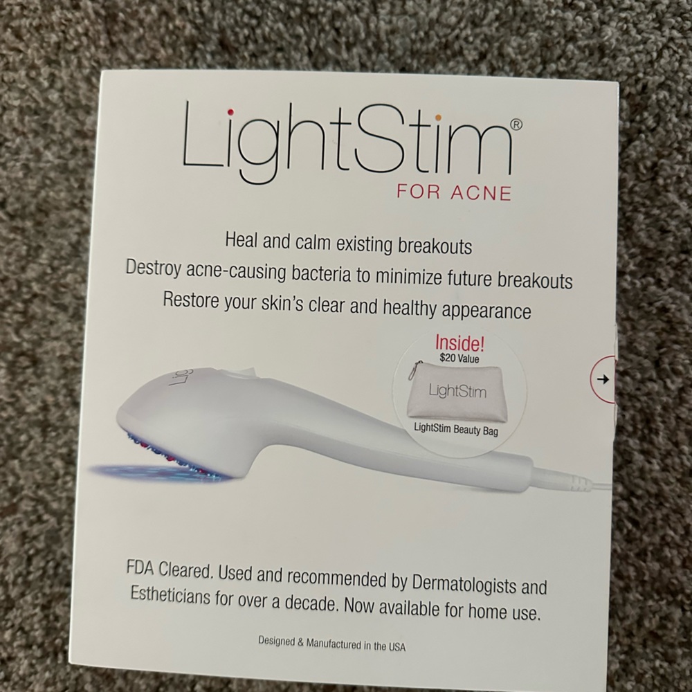 Light steam for acne